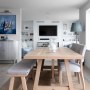 New build beach house, Abersoch, Wales | Dining area in open plan living space | Interior Designers